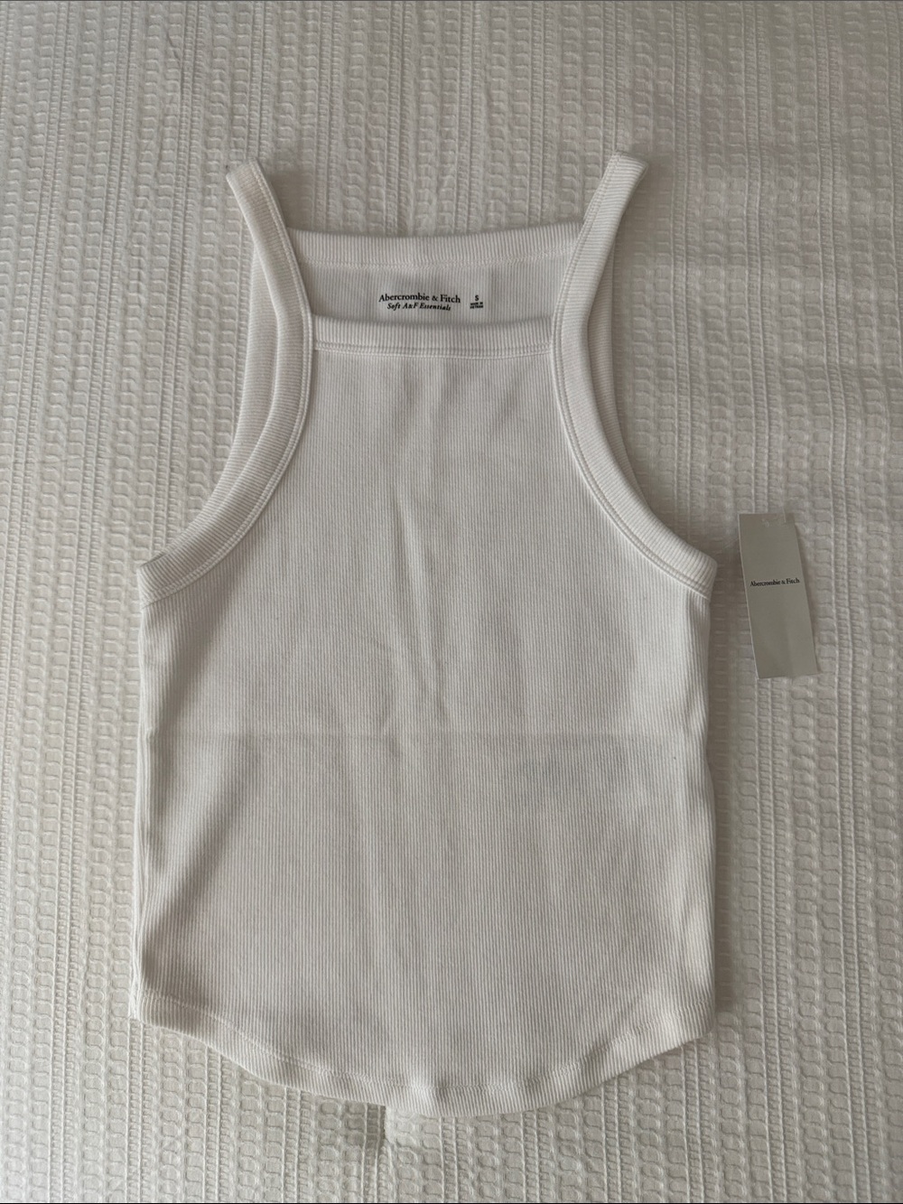 Abercrombie soft essentials white tank
